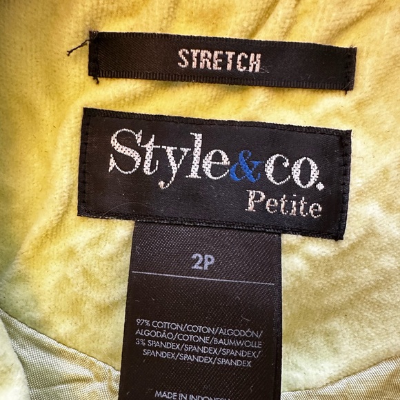 STYLE & CO WOMEN JACKET SIZE 2P STRETCH APPLE GREEN - Picture 8 of 8